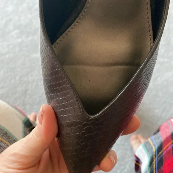 Worthington heels gray a snake leather look size 9 - Picture 5 of 9